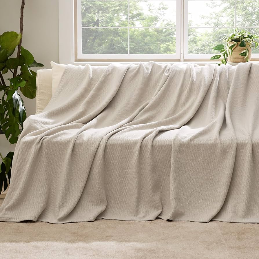 Amazon.com: Bedsure GentleSoft 100% Cotton Blanket Twin XL